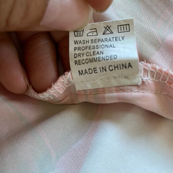 Red Palm Print Sleeveless Wrap Dress - Picture 11 of 11